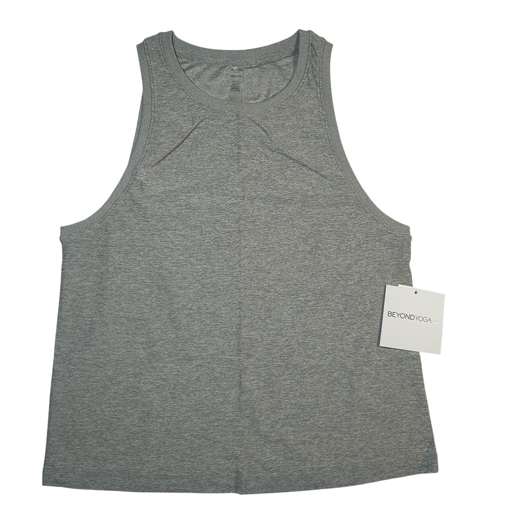 Beyond Yoga Featherweight Rebalance Tank XS Silver Mist Heather Yoga NWT Top